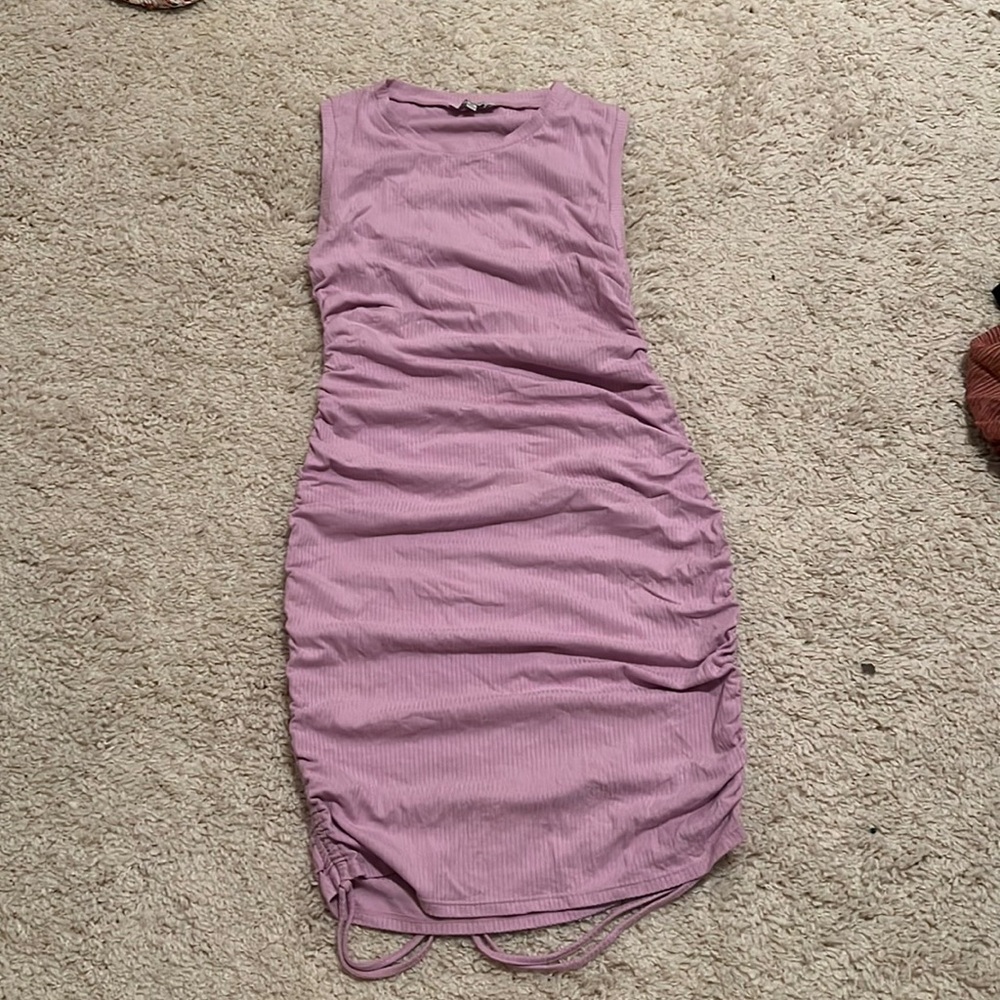 Purple Adjustable Length Dress